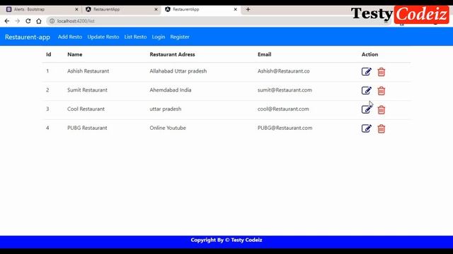 Angular 9 Projects| Restaurants App in angular| Delete records from API| Delete table from database смотреть онлайн