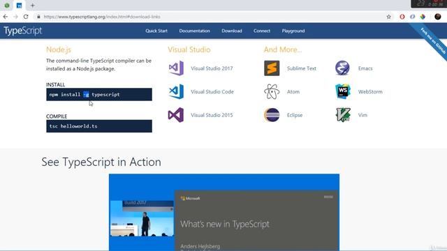 Instalação do TypeScript смотреть онлайн