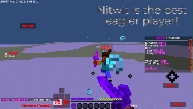 Fighting Nitwit Eagler's Best player | Eaglercraft 1.8 | Lunar 1.8 | Labymod 1.8| смотреть онлайн