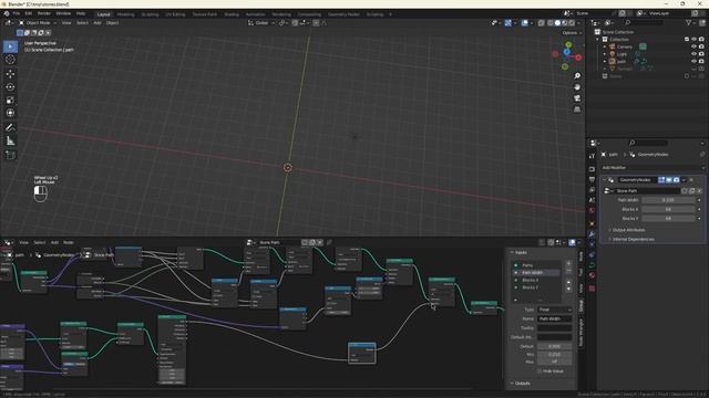 Intersecting Stone Path - Procedural Road Generation with Blender 3.3 смотреть онлайн