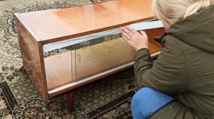 Перекраска тумбы от трельяжа // Перекраска мебели // Чем покрасить старую мебель