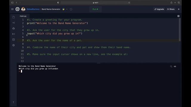 Python for Everyone: Lecture 6 - Band Name Generator (Practice 1-5 lectures) смотреть онлайн