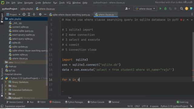 #92 How to use Where clause in SQLite database Part 1 in python смотреть онлайн
