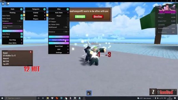 [ROBLOX] HACK KING LEGACY AUTO FARM, AUTO QUEST, COLLECT DF, INVIS AND MORE! / SCRIPT FREE