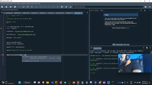 Envio de correo con python + outlook Web смотреть онлайн