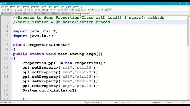 #254 Properties class with load() & store() || Java Collections Framework || Map(i) || Hashtable(c) смотреть онлайн