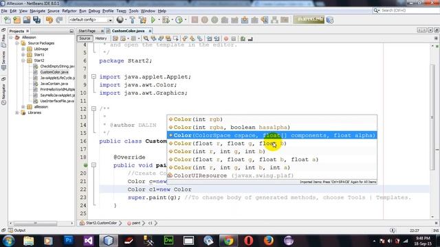 Create Custom Color Using RGB in Java Applet and AWT in Netbeans смотреть онлайн