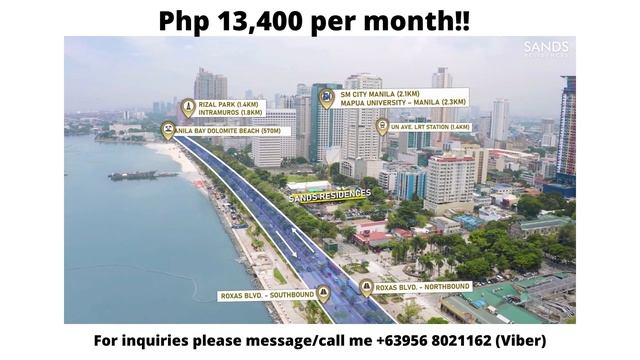 Sands Residences by SMDC @ Roxas Boulevard for Php 13,400 per month!! смотреть онлайн