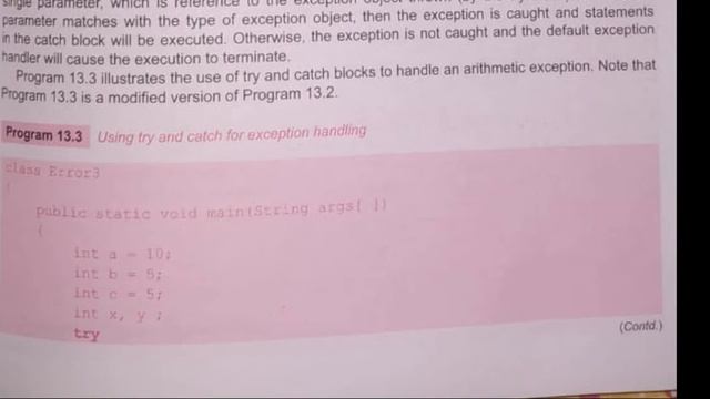 Syntax of exception handling code | Try Catch statement in java | Java balaguruswamy audiobook смотреть онлайн