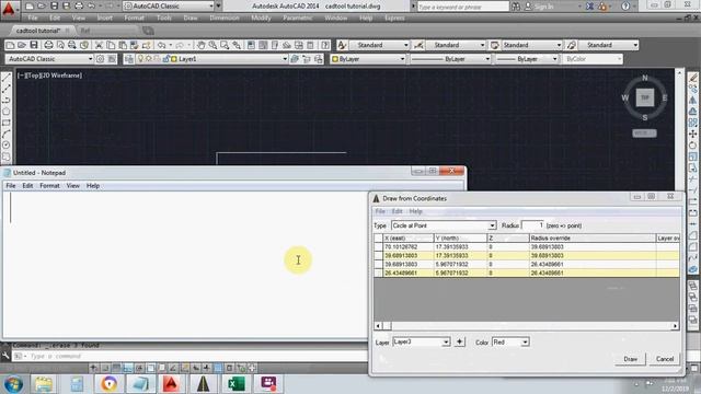 Cad Tools Tutorial-03 Importing co ordinates from Excel o Auto cad смотреть онлайн