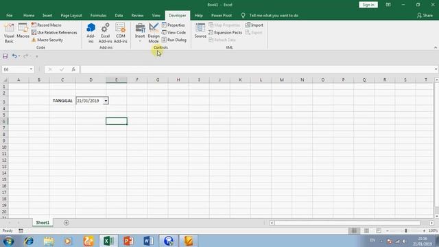 MEMBUAT DROP DOWN LIST CALENDER DI MICROSOFT EXCEL (Date Picker) смотреть онлайн