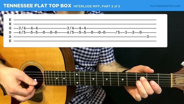 🎸 Tennessee Flat Top Box • Johnny Cash guitar lesson w/ intro riff tabs & chords смотреть онлайн