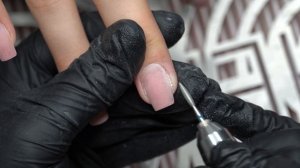 Опил формы мягкий квадрат. Комби маникюр. ПОДРОБНО