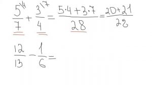 Сложение и вычитание обыкновенных дробей