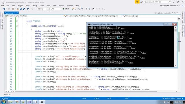 String.IsNullOrEmpty() vs String.IsNullOrWhiteSpace() C# | C# Interview Questions and Answers смотреть онлайн