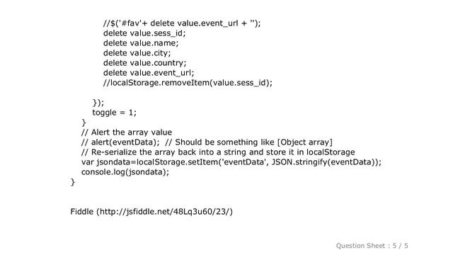 HTML : How do I delete a JSON object from localStorage, according to data assigned to currently cli смотреть онлайн