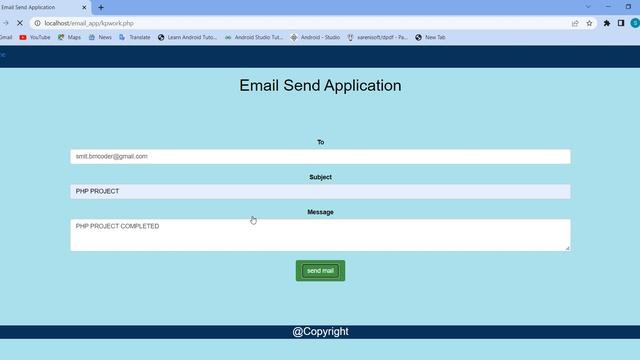 PHP PROJECT ( Email sender using PHP Mailer) смотреть онлайн