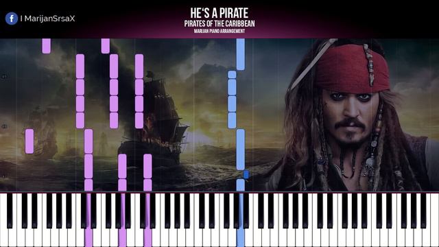 Pirates Of The Caribbean - He's A Pirate | How To Play SLOW Piano Tutorial + Sheets смотреть онлайн