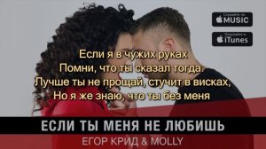 Егор Крид & MOLLY - Если ты меня не любишь (караоке+бэки)