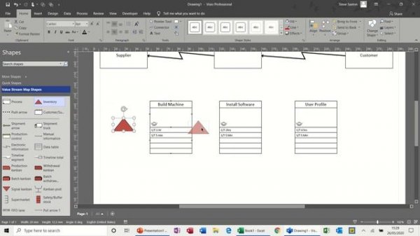 Value Stream Mapping in Microsoft Visio