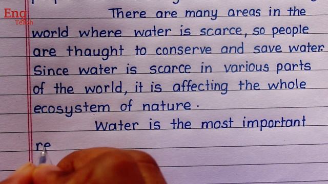 Short Essay on Water Conservation | Water conservation essay | essay writing |handwriting|Eng Teach смотреть онлайн