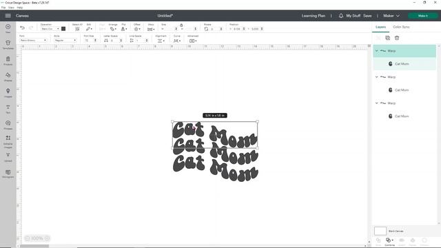 *NEW* Cricut Warp feature! Create Warped text in Design Space wavy text смотреть онлайн