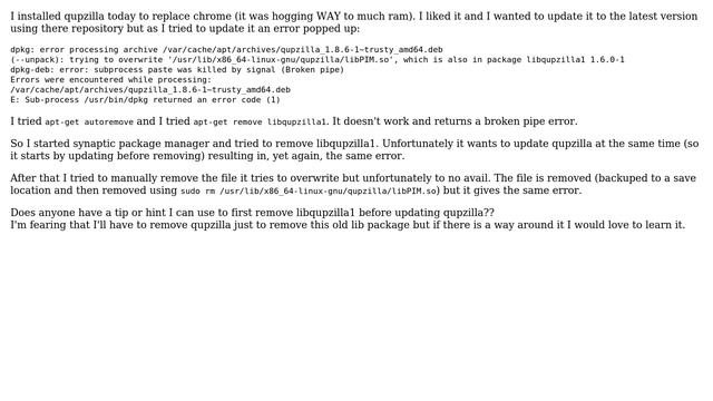 Ubuntu: remove package with broken pipe problem смотреть онлайн