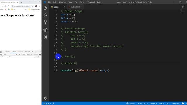 Block Scope and Global Scope ~ #20 | JavaScript Fundamentals | Beginner to Expert | Complete Guide смотреть онлайн