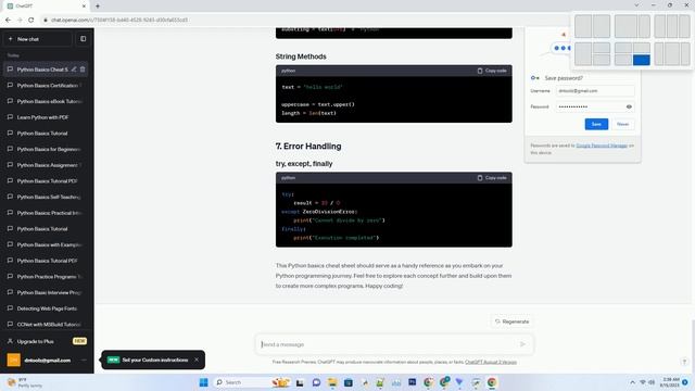 python basics cheat sheet смотреть онлайн
