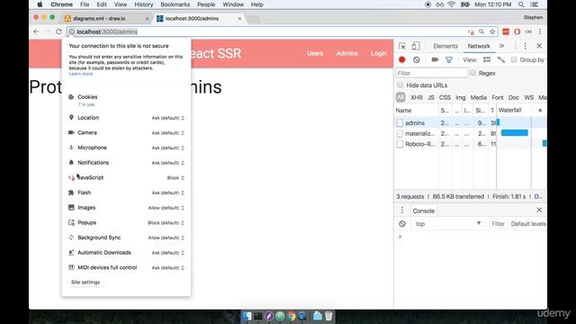 Require Auth in Use | Error Handling | Server Server Side Rendering with React and Redux смотреть онлайн