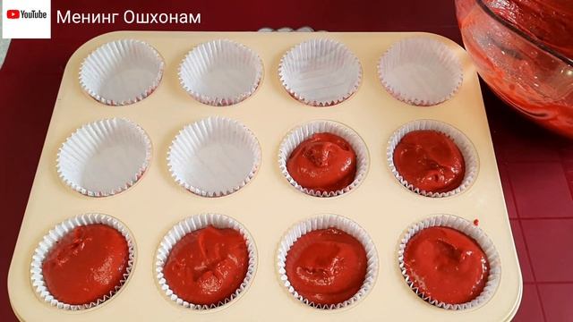 Капкейки "КРАСНЫЙ БАРХАТ" Очень удачный рецепт Лучше не найдёте !!! смотреть онлайн