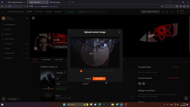 Как установить gif аватарку на Faceit смотреть онлайн