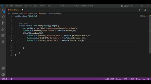 Java Program For Displaying File Information смотреть онлайн