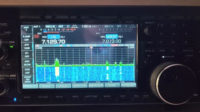 setting up the DPD function on ICOM IC 7610 смотреть онлайн