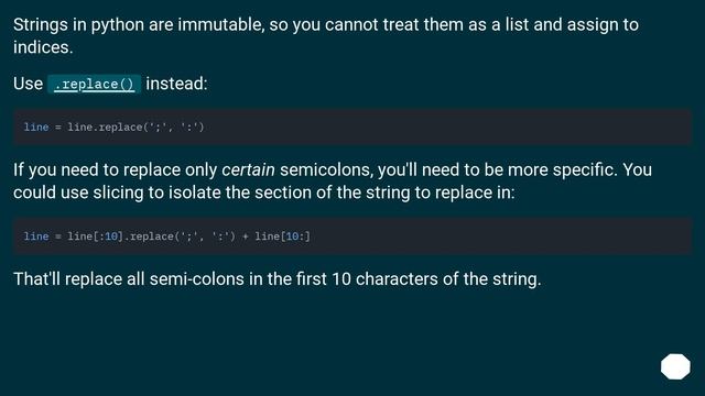 Replacing instances of a character in a string смотреть онлайн