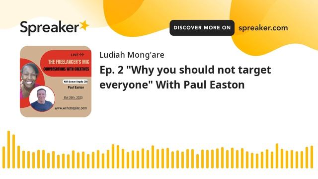 Don't Target Everyone - Find Your Niche! Some Great Advice From Paul Easton смотреть онлайн