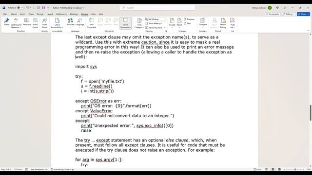 Python TV50 Handling Exceptions смотреть онлайн