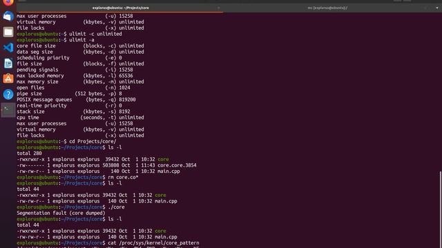 GDB. Отладка с core дампами смотреть онлайн