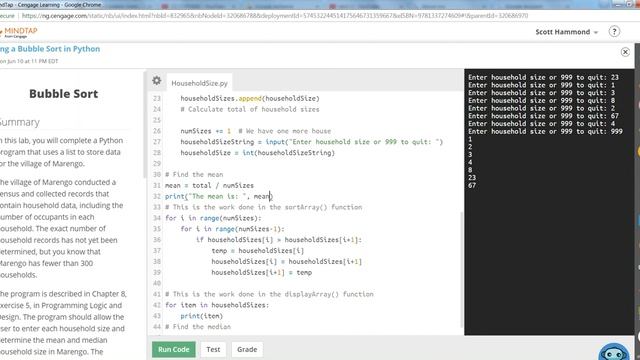 COP1000 Using a Bubble Sort in Python смотреть онлайн