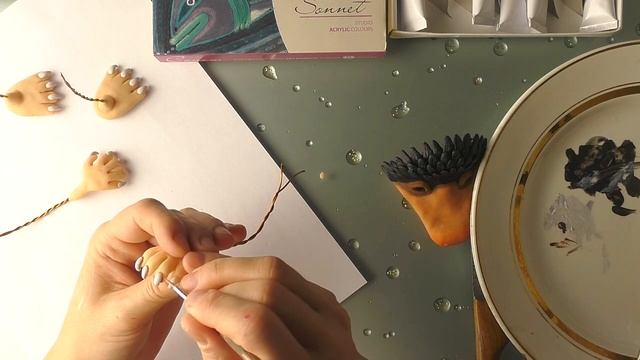 Как сделать игрушку Нюхлера в смешанной технике #niffler #каксшить #полимернаяглина