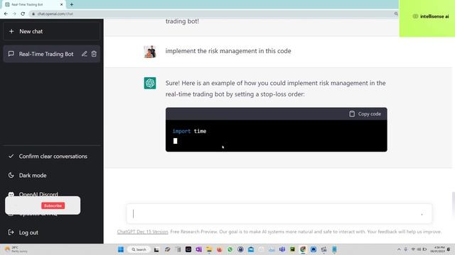 Build Your Own Trading Bot Using OpenAI ChatGPT3 with Python смотреть онлайн