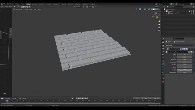 Blender Geometry Nodes Brick generator смотреть онлайн