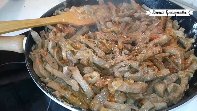 Печёнка в соусе по-строгановски классический рецепт | Eng sub смотреть онлайн