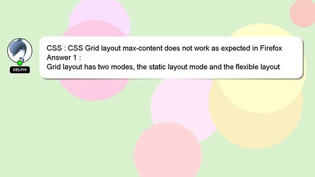 CSS : CSS Grid layout max-content does not work as expected in Firefox смотреть онлайн