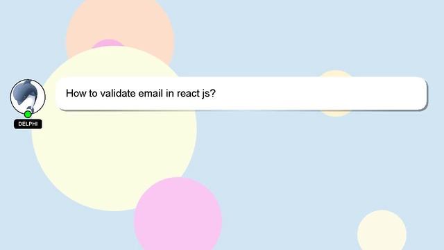 How to validate email in react js? смотреть онлайн