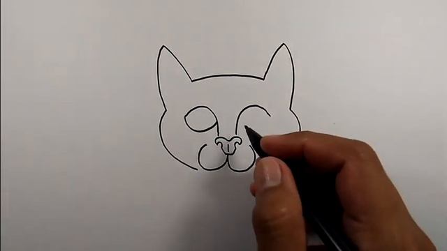 How to draw a cat face for beginners | Easy Drawings смотреть онлайн