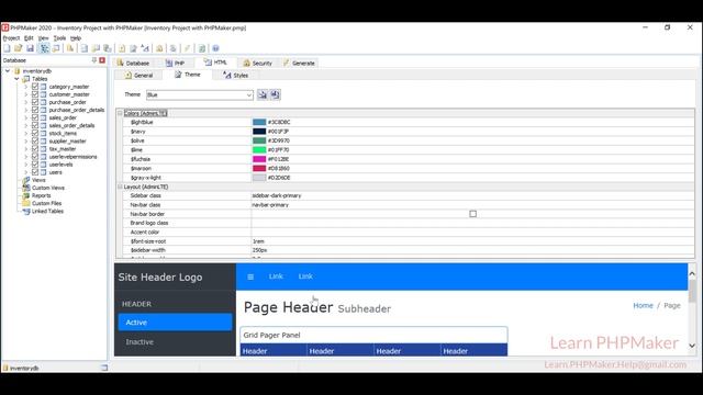 09 - PHPMaker Change theme, header, footer - Inventory Project with PHPMaker смотреть онлайн