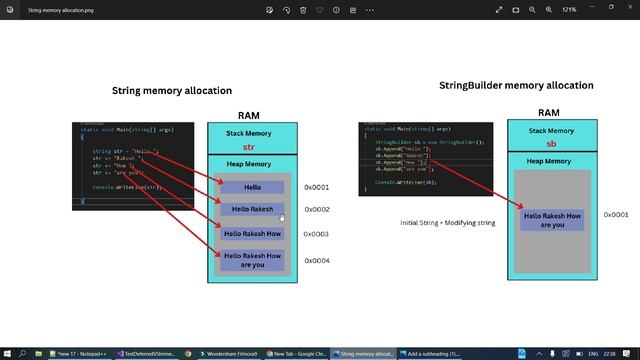 Difference Between String and Stringbuilder in C# | In Hindi смотреть онлайн