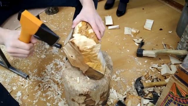 Wood Carving.Traditions Of The Russian North.Изготовление ковша-скопкаря#резьбаподереву#woodcarving