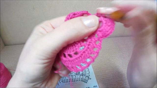 Красивое ленточное кружево для платья. Вяжем и читаем схему вязания. смотреть онлайн